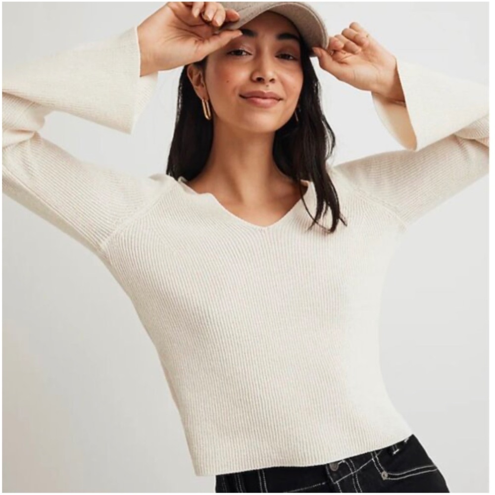 NWT Madewell Knit Bell Sleeve Sweater